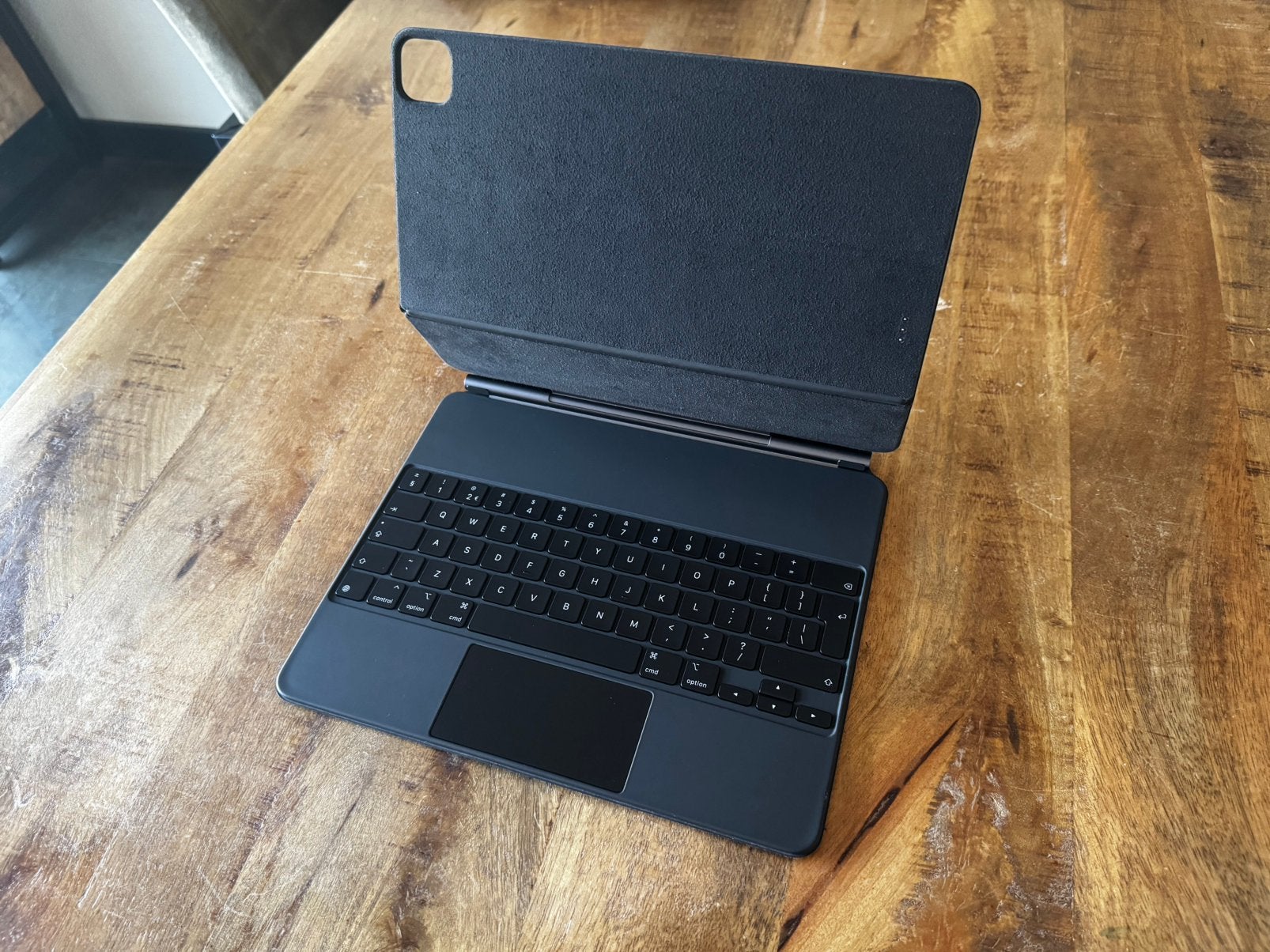 Magic Keyboard Zwart - Nederlands - voor iPad Pro 12.9, Ophalen, Zo goed als nieuw, Apple, Bescherming voor- en achterkant