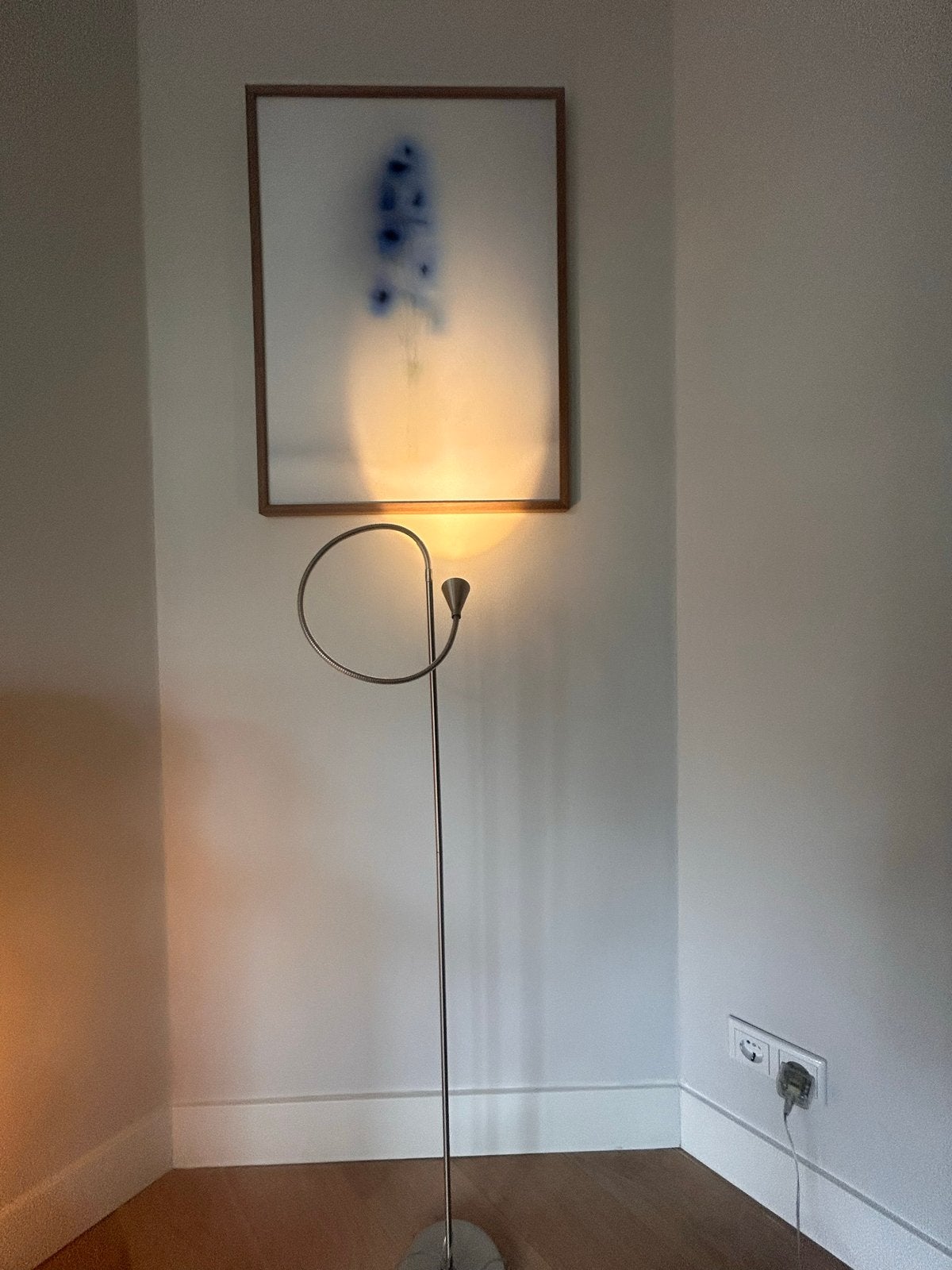 Moderne staande lamp met flexibele arm, Huis en Inrichting, Ophalen, Gebruikt, 100 tot 150 cm, E14 (klein)