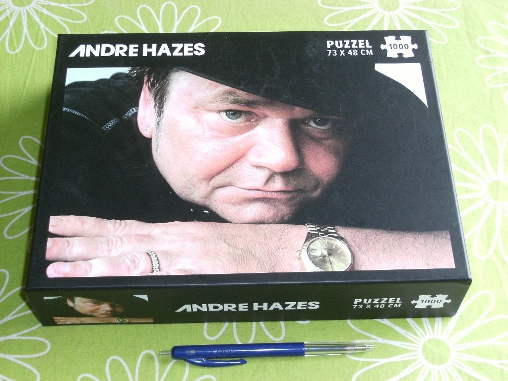 Andre Hazes puzzel - 1000 stukjes, Ophalen of Verzenden, 500 t/m 1500 stukjes, Zo goed als nieuw, Overige typen