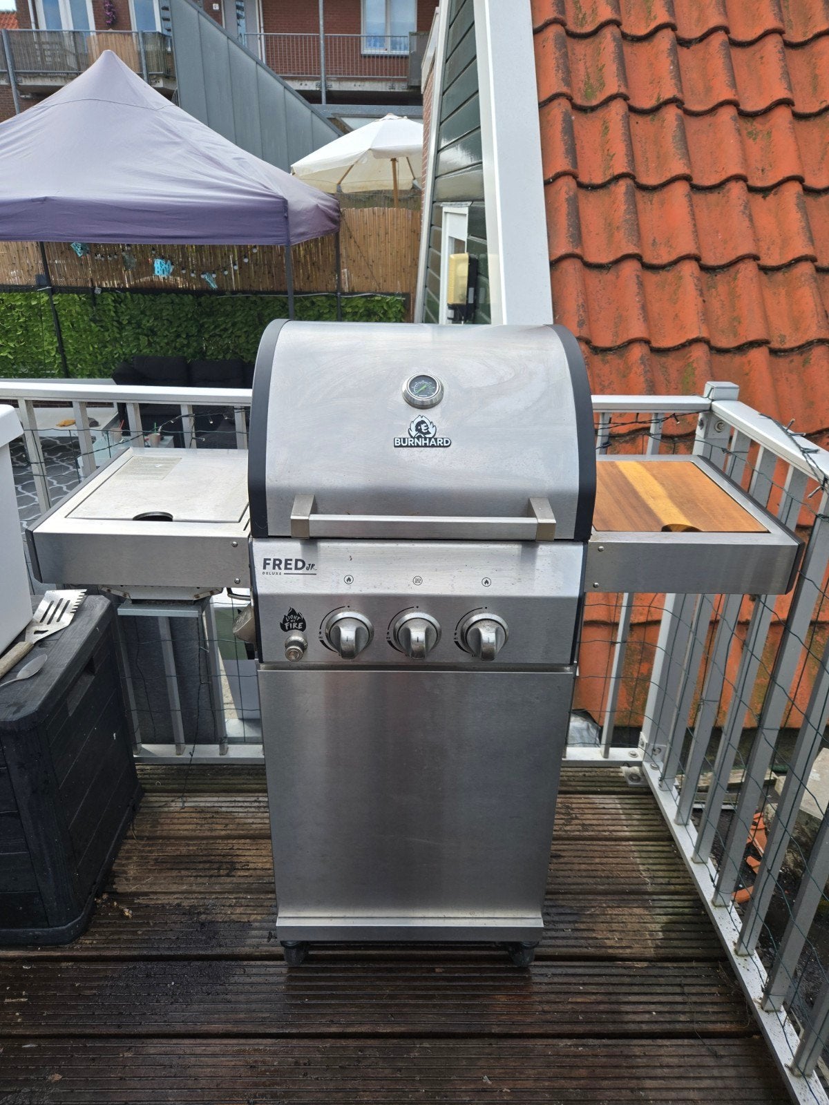 Burnhard Fred Jr Deluxe inclusief gasfles en afdekhoes, Ophalen, Gebruikt, Burnhard