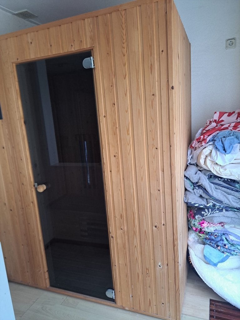 Koopje: Chaleur sauna (2 persoons), Sport en Fitness, Sauna, Ophalen, Complete sauna, Zo goed als nieuw, Infrarood