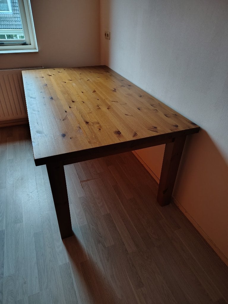grenen eettafel, Huis en Inrichting, Tafels | Eettafels, Ophalen, Gebruikt, 50 tot 100 cm, 150 tot 200 cm