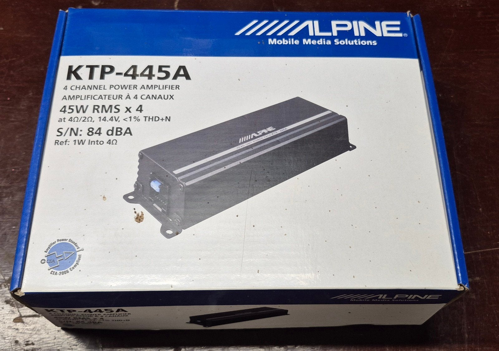 Alpine KTP-445A versterker amplifier, Ophalen of Verzenden, Nieuw