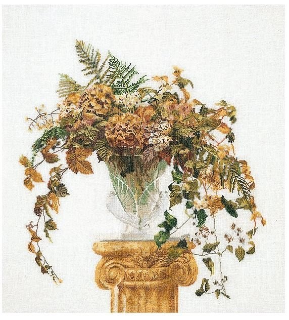borduurpatroon THEA GOUVERNEUR, HERFST LENTE WINTER BOEKET, Ophalen of Verzenden, Zo goed als nieuw, Handborduren, Patroon