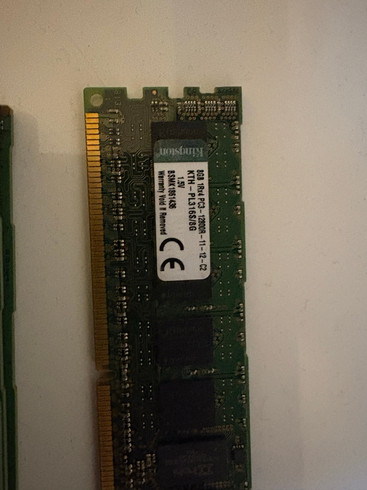 Kingston 8GB DDR3 RAM Geheugenmodule, Gebruikt, Server, 8 GB, DDR3