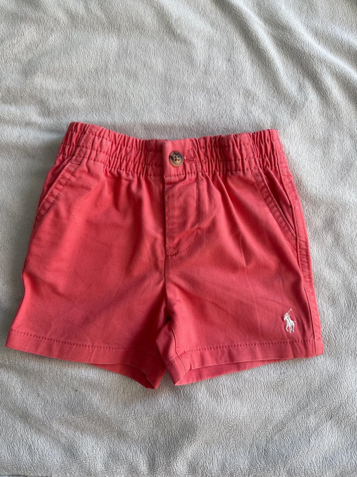 Ralph Lauren korte broek koraalrood 6M, Ophalen of Verzenden, Gebruikt, Jongen of Meisje