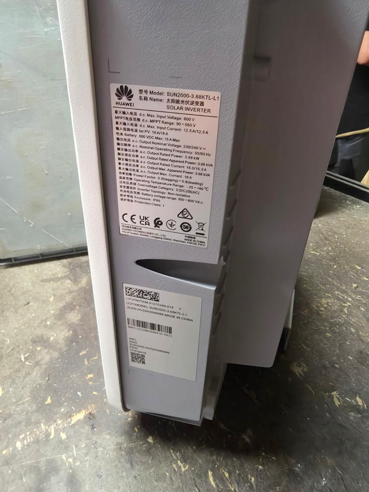 Nieuwe Huawei SUN2000-3.68KTL-L1 Solar Inverter, Ophalen, ., ., .