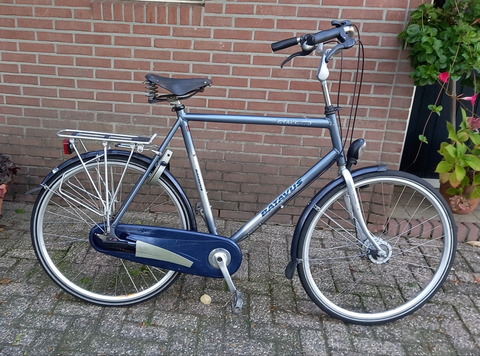 Herenfiets 65 cm hoog frame, Ophalen, Gebruikt, Versnellingen, Batavus