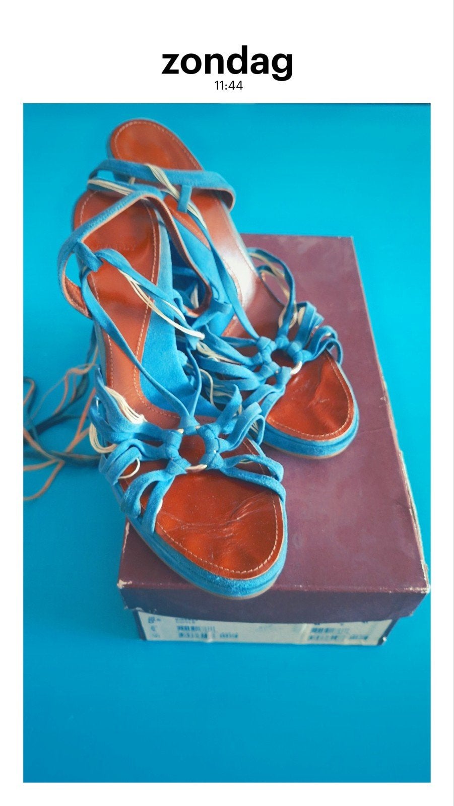Bally turquoise suède sleehak sandalen, Kleding | Dames, Schoenen, Blauw, Zo goed als nieuw, Bally, Sandalen of Muiltjes