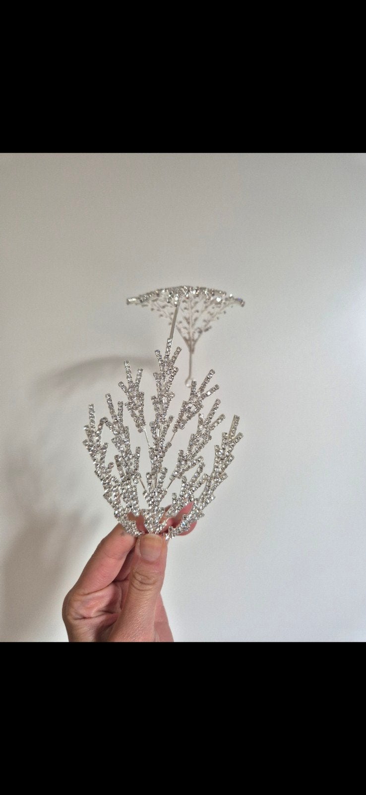 bruid haarband met strass steentjes - Verstelbaar met lintje, Ophalen of Verzenden, Nieuw, Zilver, Accessoires