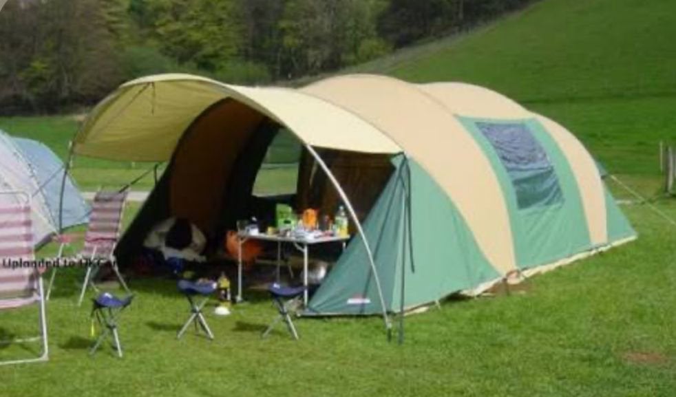 Luxe Cabanon Biscaya 440 6-persoons tent + zonneluifel, Caravans en Kamperen, Tenten, Ophalen, Zo goed als nieuw, Tot en met 6