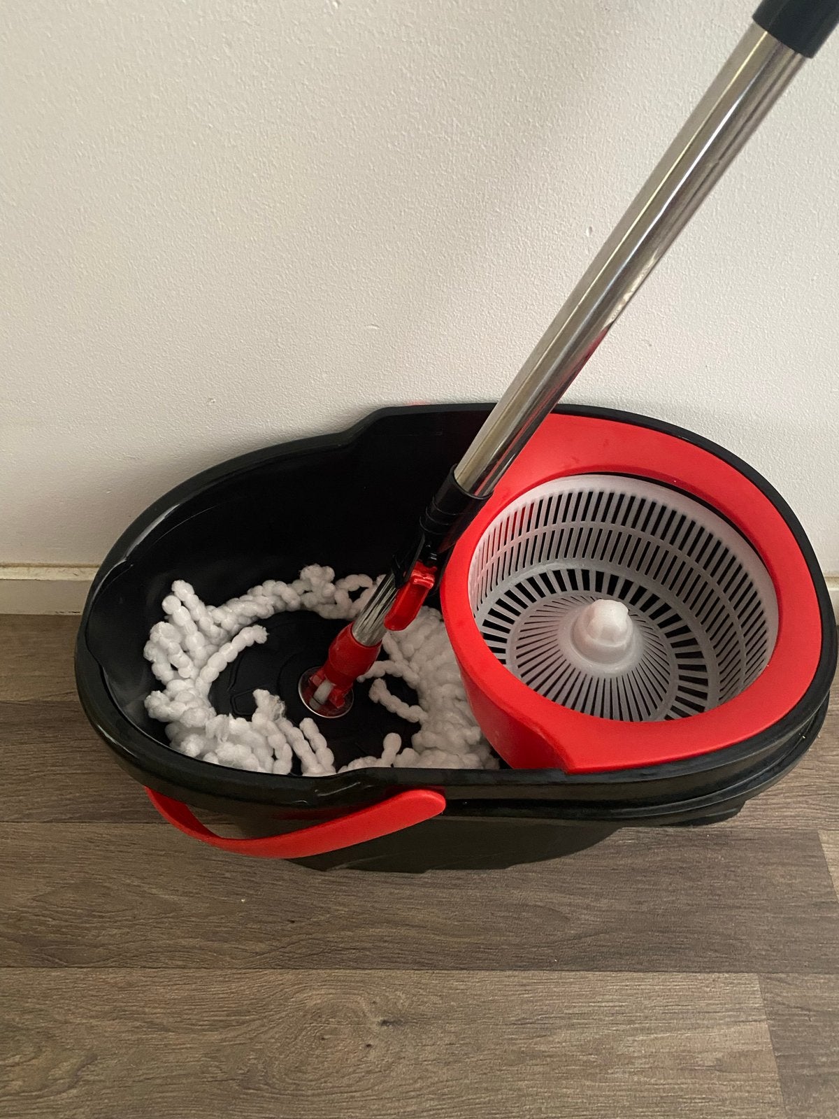 Dweilemmer met Mop - Zwart/Rood, Ophalen, Dweilemmer, -bak, of -wagen