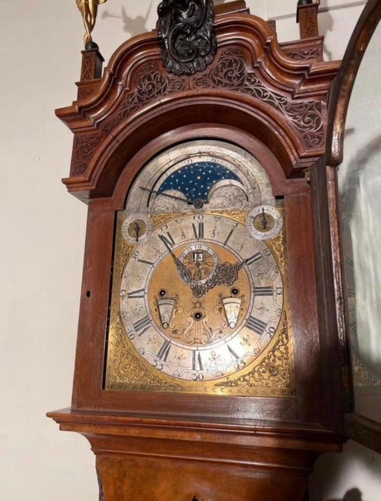 Antiek Amsterdams staand horloge met Carillon en melodieën, Antiek en Kunst, Ophalen