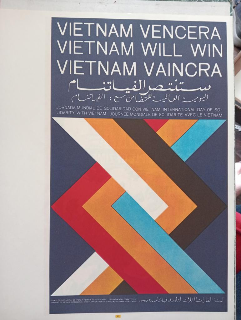 Affiche Cuba 1970 solidariteit Vietnam will win, Ophalen of Verzenden, Gebruikt, A1 t/m A3, Film en Tv