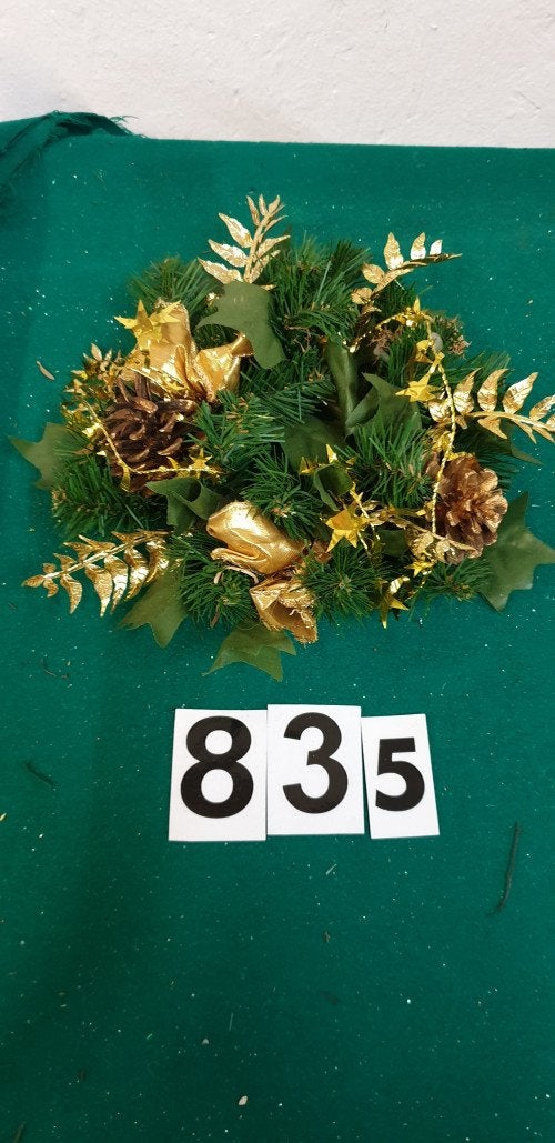 835 ],   krans goud groen, Diversen, Kerst, Ophalen of Verzenden, 'T Olde Gre-j, Info@toldegrej.nl, Endepoelstraat 20f Didam