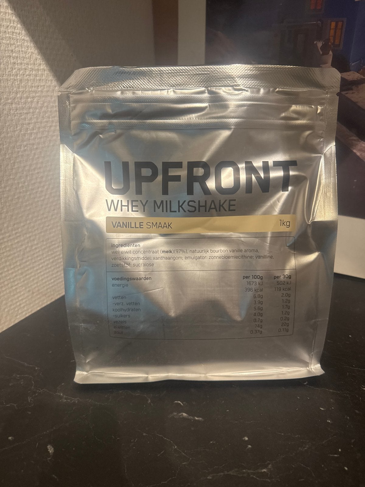 Ongeopende Upfront Whey Milkshake Vanille 1kg THT 12/2027, Verzenden, Nieuw, Poeder of Drank