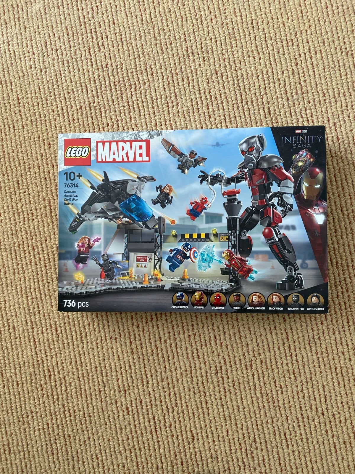 LEGO Marvel Super Heroes 76314 Captain America Civil War, Ophalen, Inclusief minifiguren, Marvel, Lego