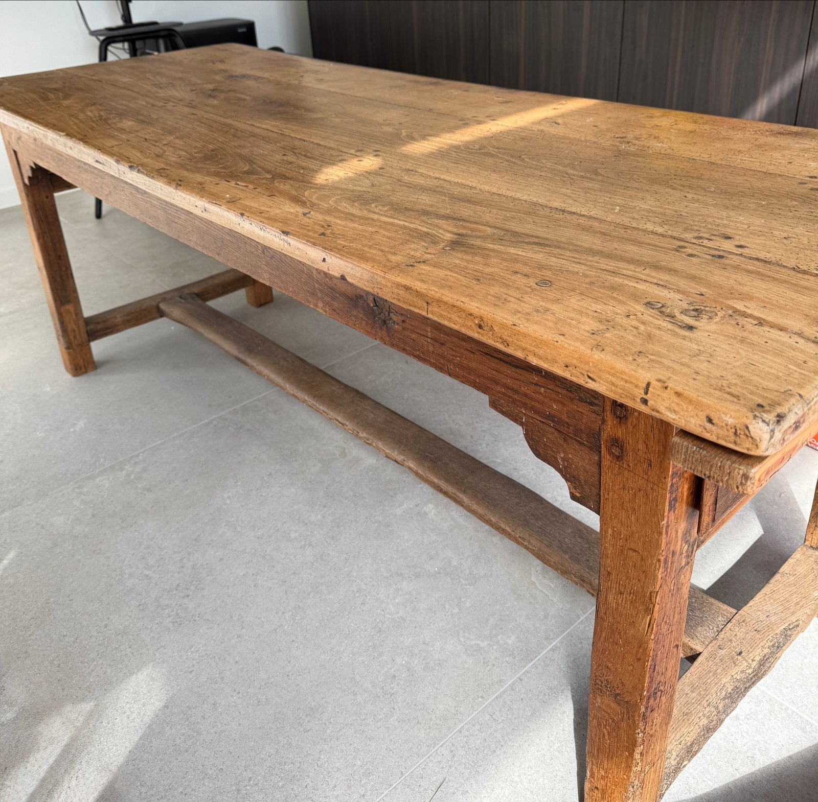 Antieke Franse massief houten tafel, rustieke eettafel, Ophalen