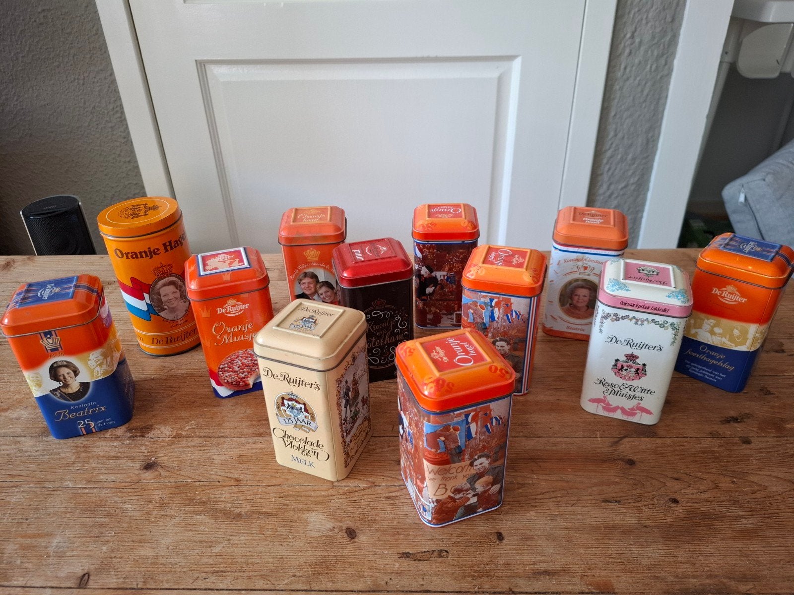 Vintage blikken voorraadpotten - diverse merken en thema's, Verzamelen, Ophalen of Verzenden, Gebruikt, Overige, Overige merken