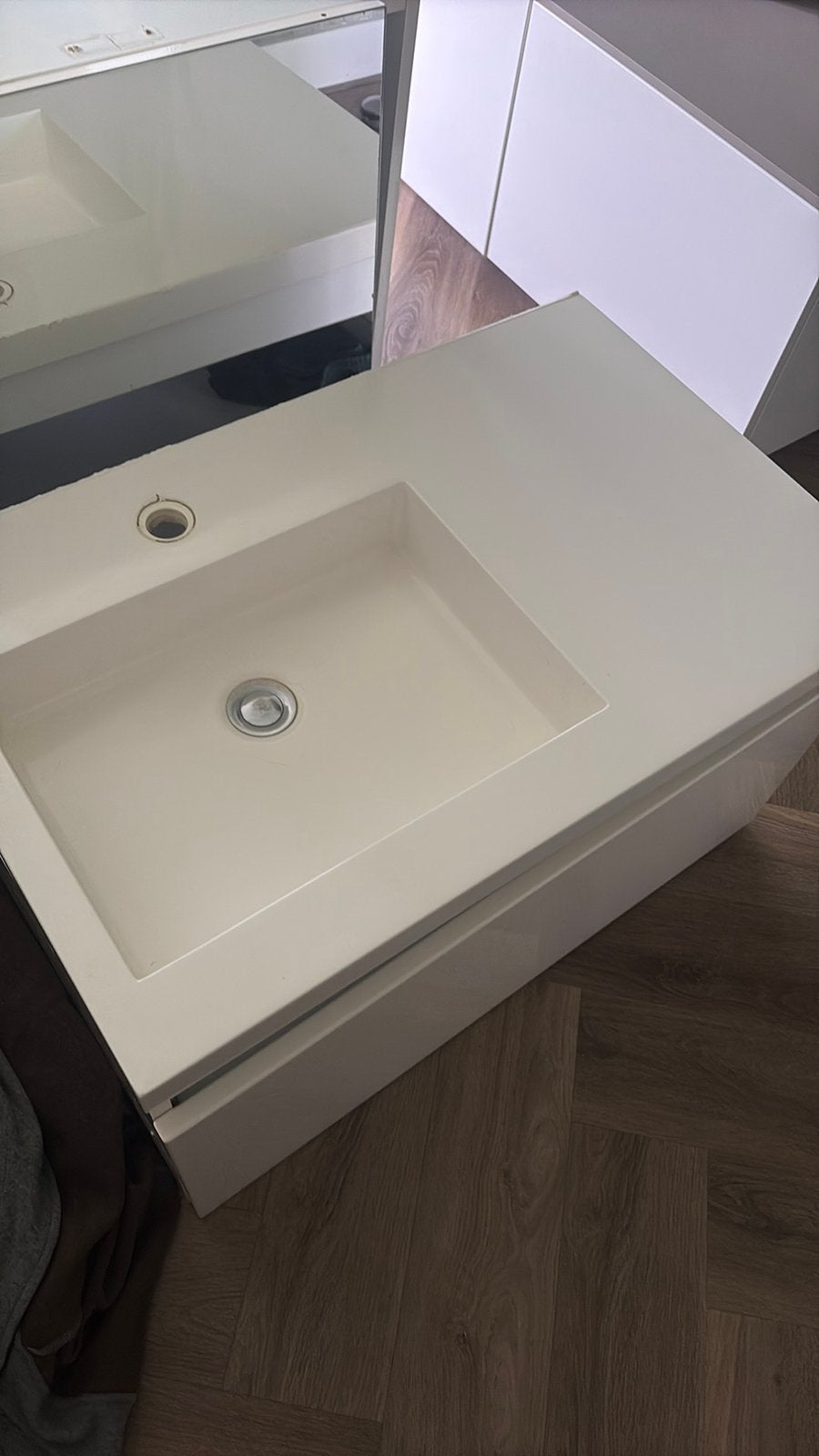 Badmeubel set hoogglans wit, Huis en Inrichting, Badkamer | Badkamermeubels, Zo goed als nieuw, Minder dan 100 cm, 25 tot 50 cm