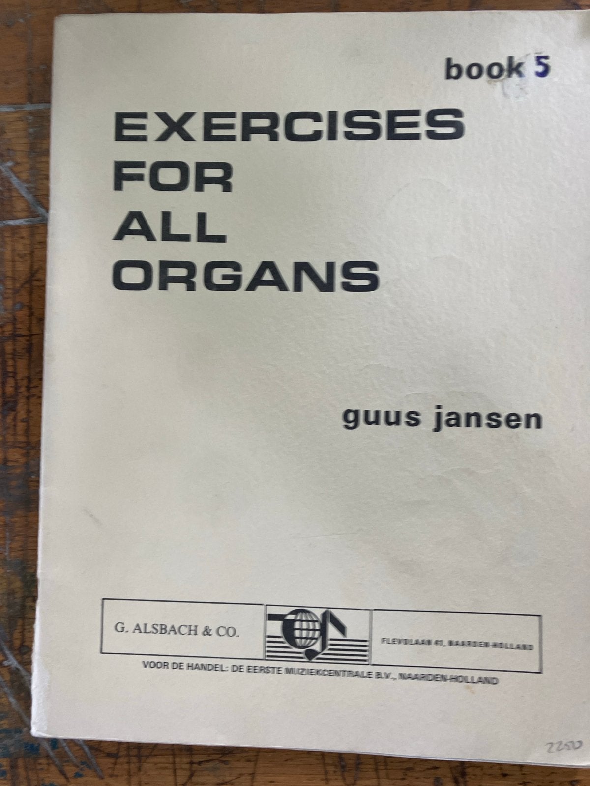 Guus Jansen - Exercises for All Organs - Boek 5, Orgel, Gebruikt, Klassiek, Les of Cursus