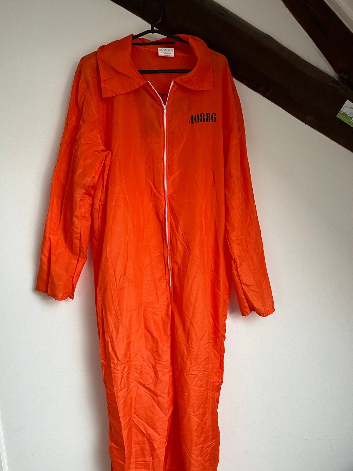Oranje Gevangenispak - Halloween/Carnaval Kostuum, Ophalen of Verzenden, Gebruikt, Pak of Jurk