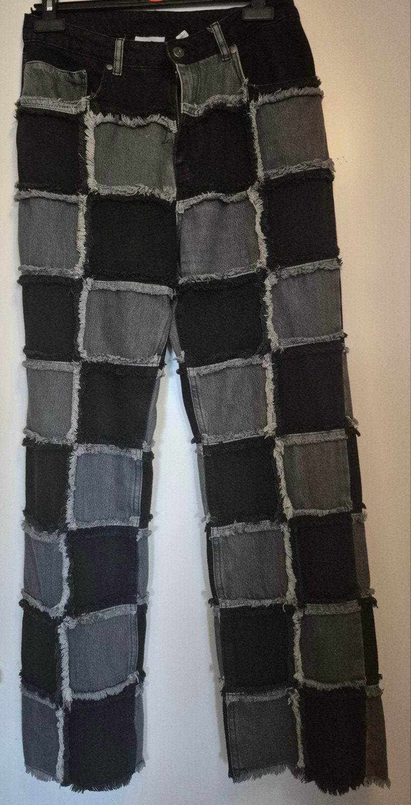 Ragged Jeans Patchwork Jeans - Zwart/Grijs (W30), Ragged Jeans, Ophalen, Zo goed als nieuw, Zwart