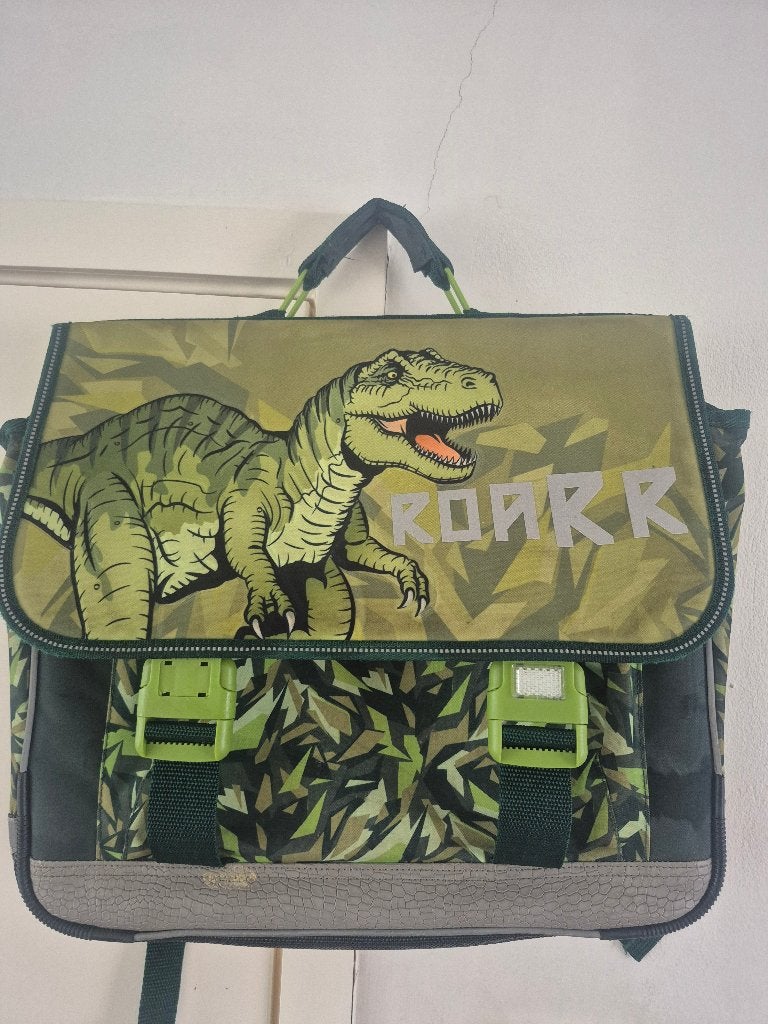 Te Te koop back to school! boekentas dinosaurus, Ophalen of Verzenden, Zo goed als nieuw, Groen, Aktetas of Boekentas