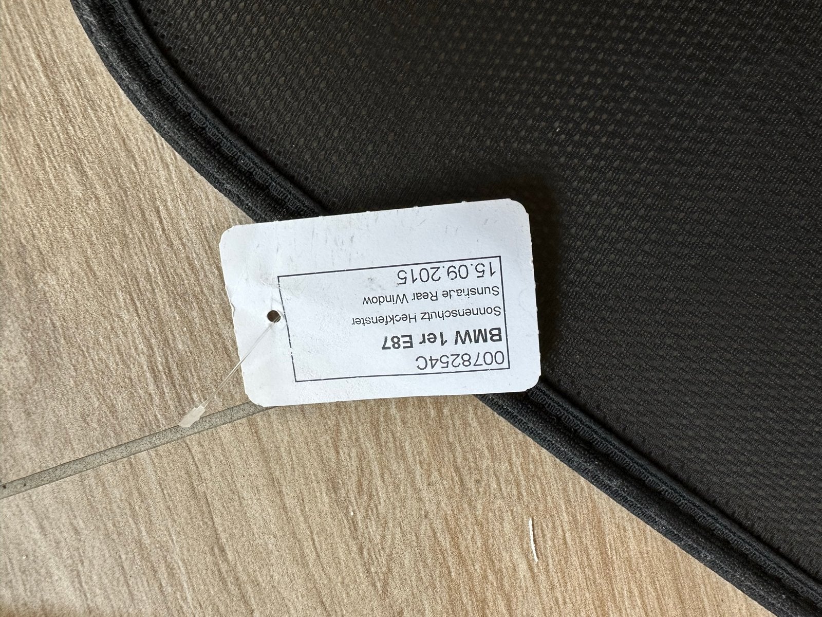 Sonniboy zonwering BMW 1 Serie E87 (achterruit), Ophalen, Gebruikt