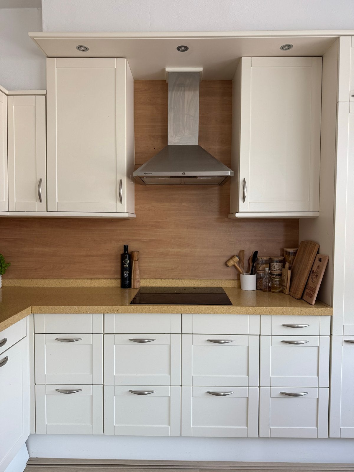 Gedemonteerde grote hoekkeuken met inbouwapparatuur, Huis en Inrichting, Keuken | Complete keukens, Ophalen, Gebruikt, Hoekkeuken