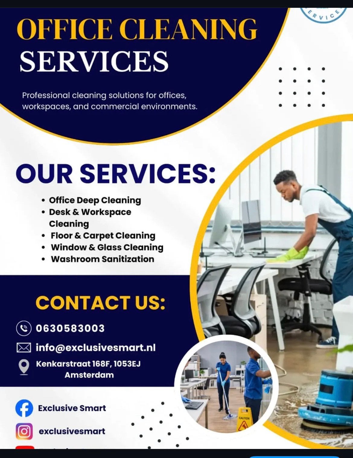 Professional Cleaning services in Amsterdam, Ophalen of Verzenden, Zo goed als nieuw, Overige typen