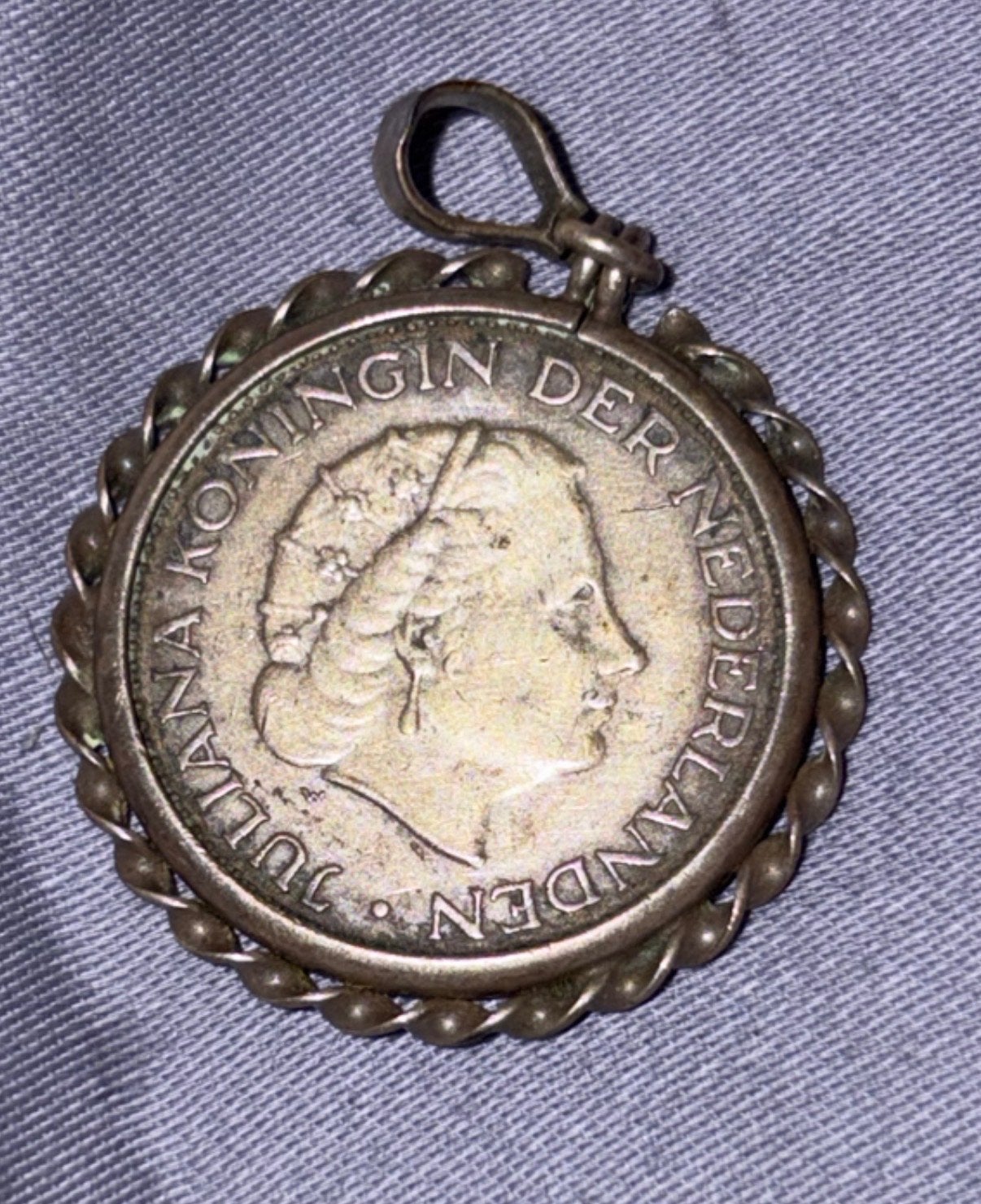 Zilveren munt hanger Koningin Juliana 1966, 1 gulden, Koningin Juliana, Zilver, Ophalen of Verzenden