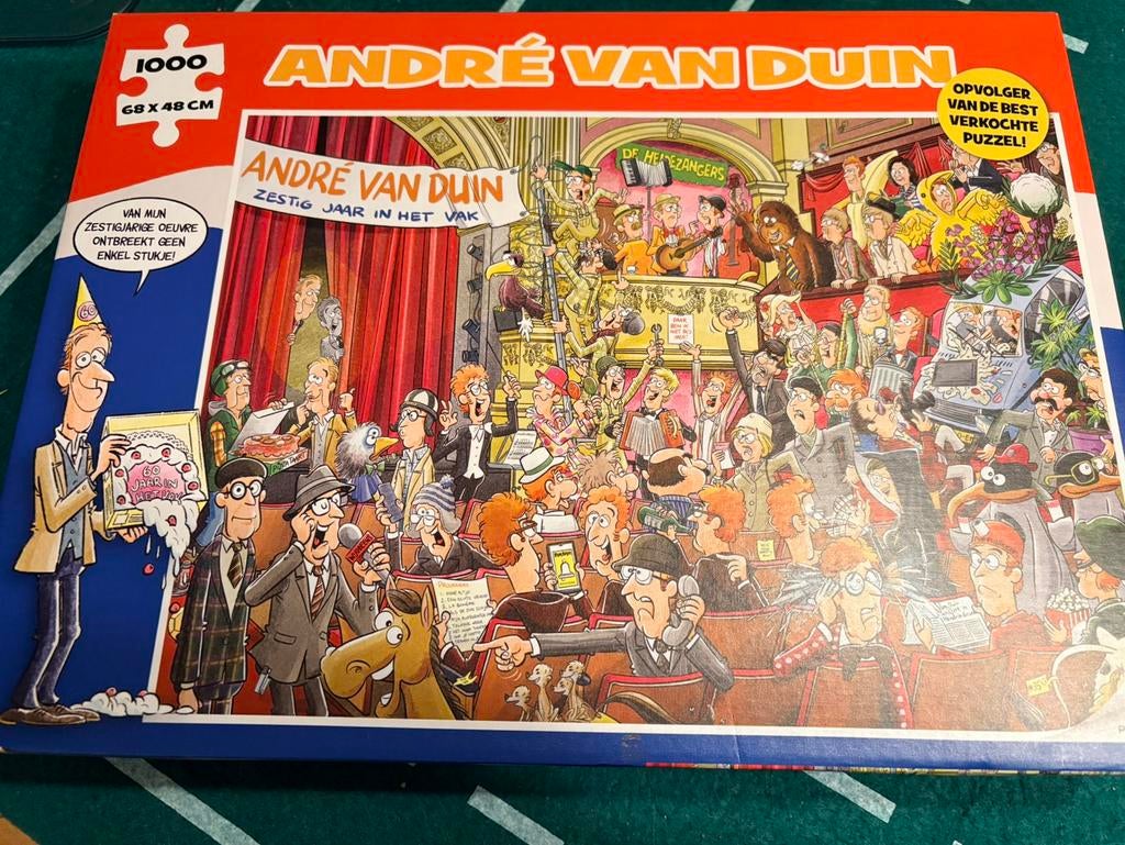 Andre van duin: 60 jaar in het vak (1000), Hobby en Vrije tijd, Denksport en Puzzels, Ophalen, 500 t/m 1500 stukjes, Zo goed als nieuw