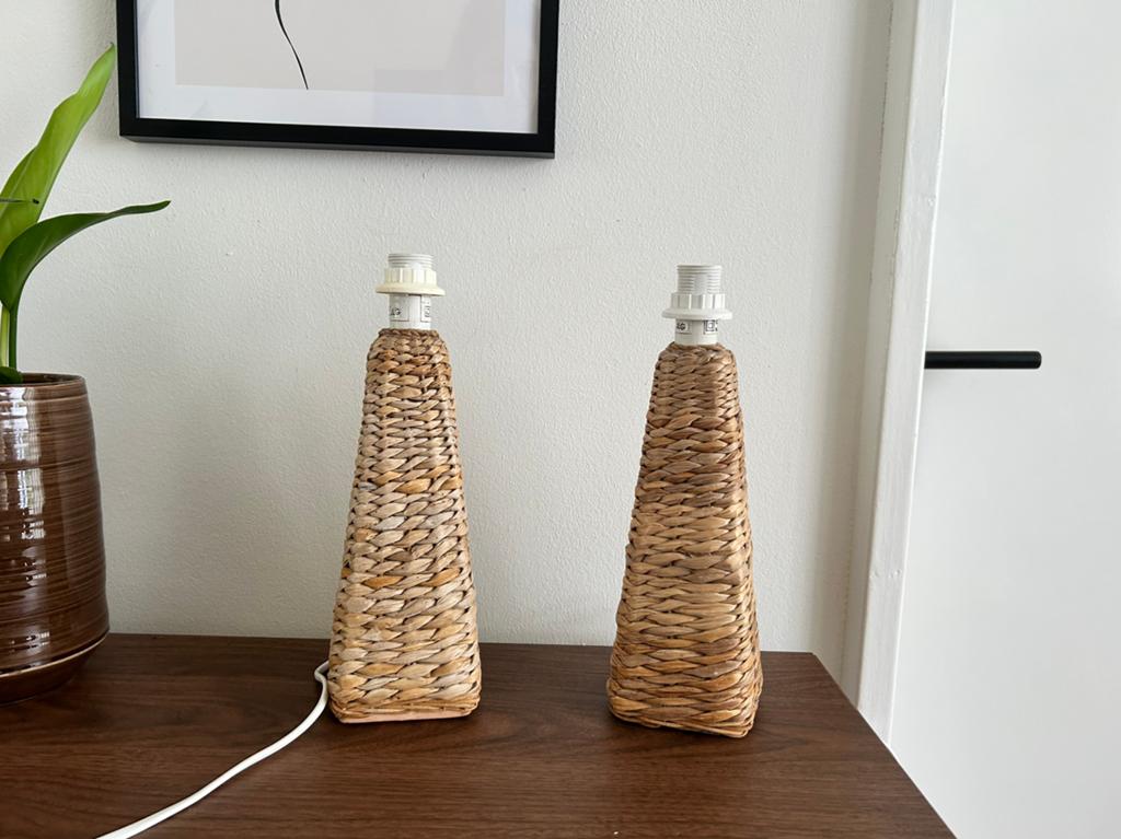 Rotan lampenvoeten, Huis en Inrichting, Ophalen of Verzenden, Zo goed als nieuw, Minder dan 50 cm