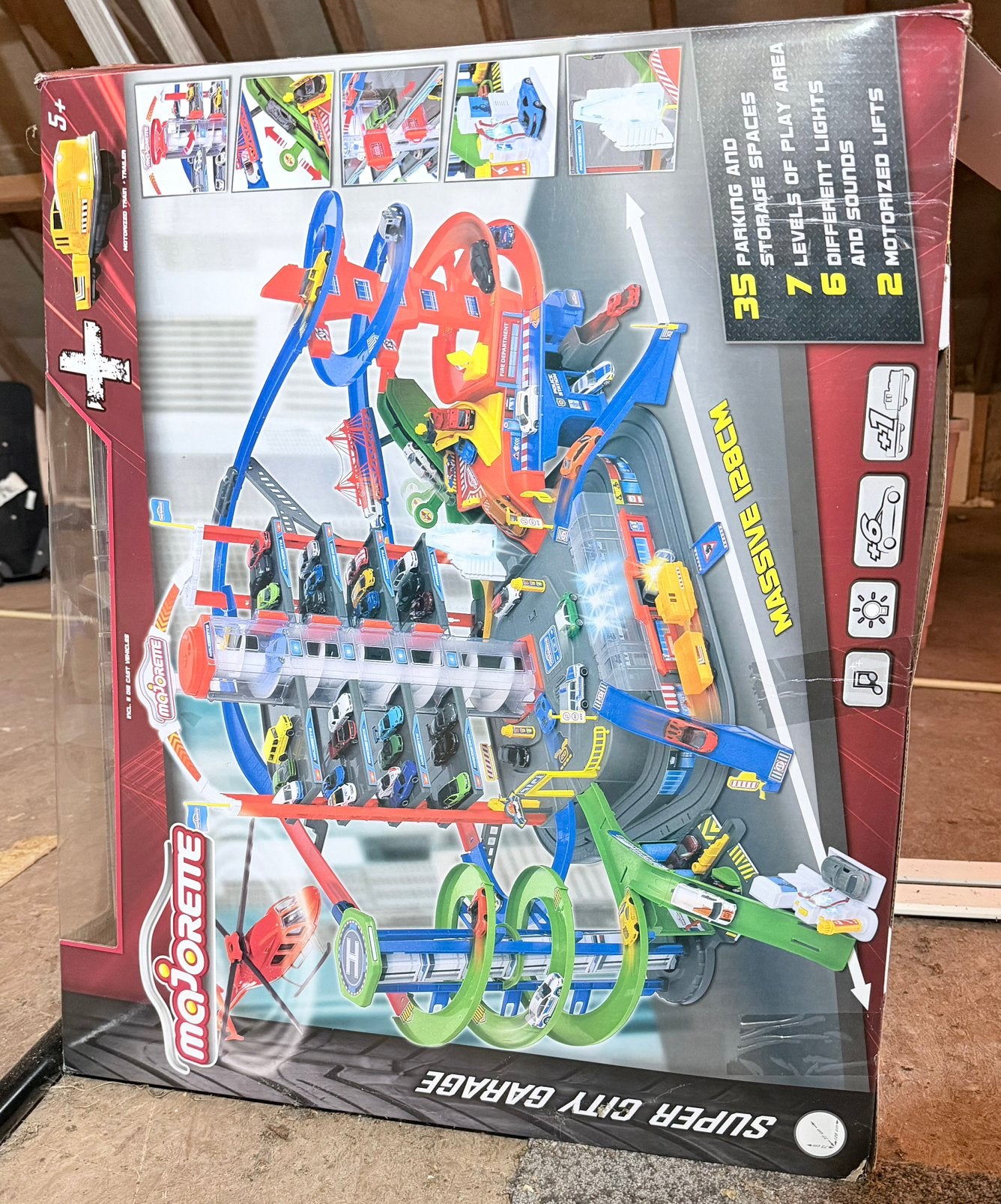 Majorette Super City Garage XXL | Enorme autogarage | 128 cm, Ophalen of Verzenden, Zo goed als nieuw, Jongen
