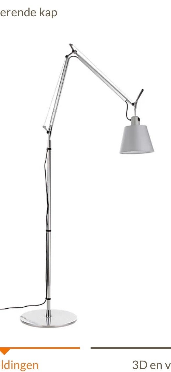 Artemide Tolomeo Vloerlamp - Zo goed als nieuw, Huis en Inrichting, 200 cm of meer, Zo goed als nieuw, Metaal, E27 (groot)