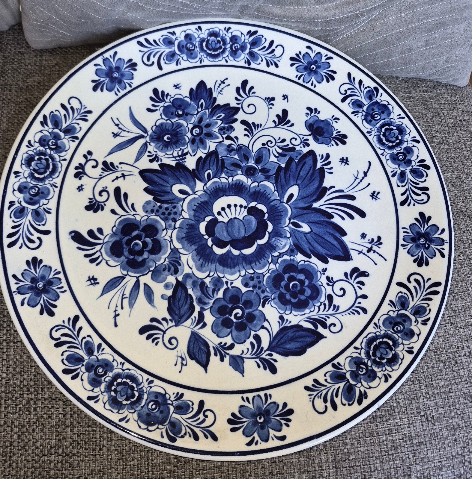 Delfts Blauw Wandbord - Handgeschilderd, Antiek en Kunst, Antiek | Wandborden en Tegels, Ophalen of Verzenden