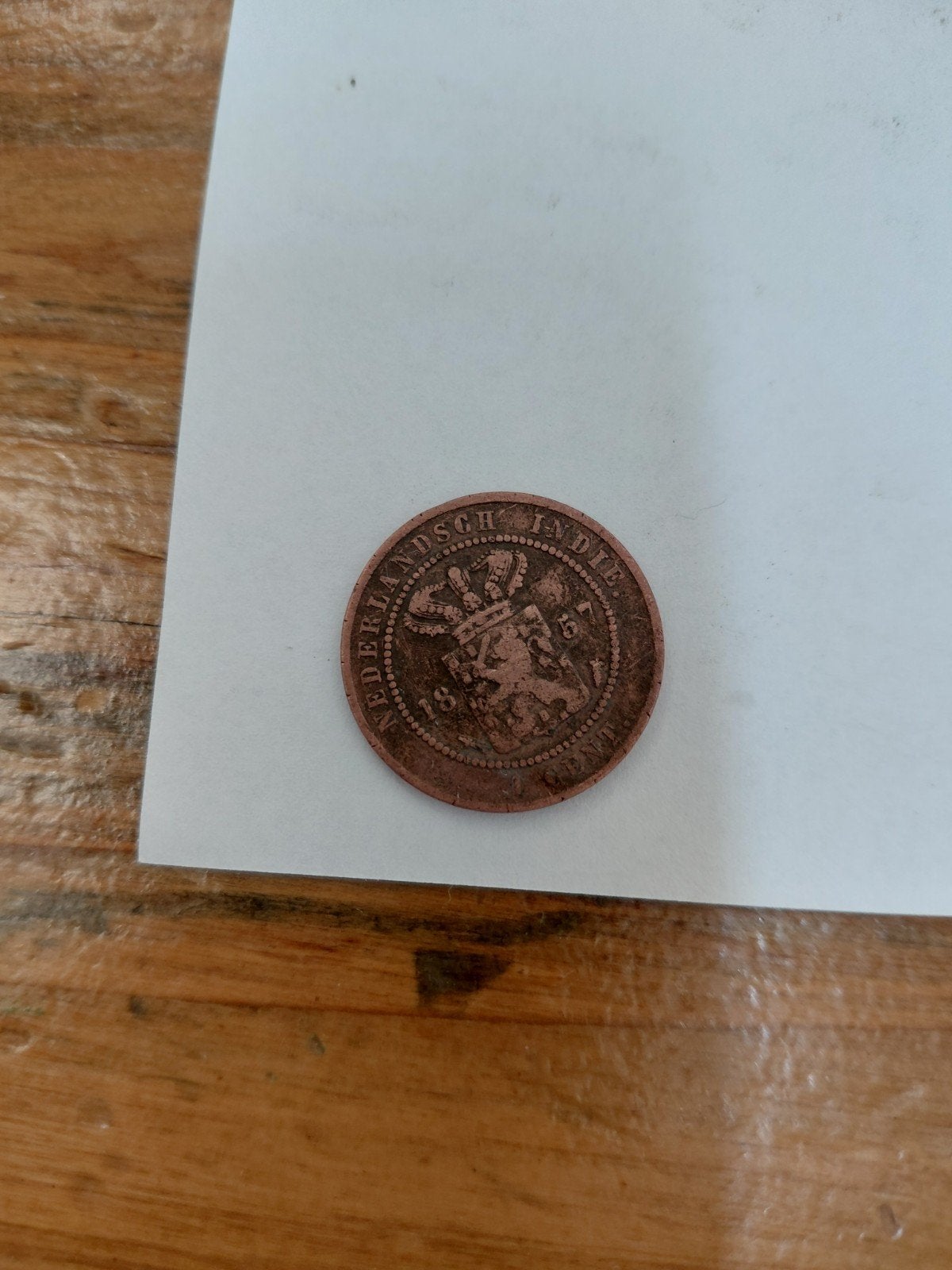 Cent uit Nederlands Indië, Postzegels en Munten, Munten | Nederland, Ophalen of Verzenden, Koning Willem III, 1 cent