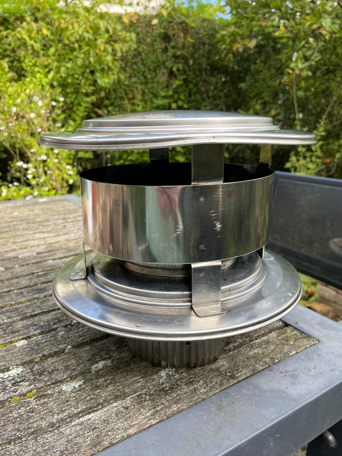 Trekkap schoorsteenkap RVS 110mm, Ophalen of Verzenden, Gebruikt, Hout, Overige soorten