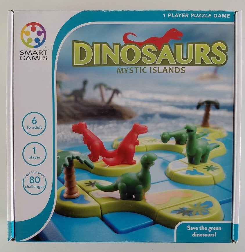 Smart Games Dinosaurs Mystic Islands Puzzelspel, Ophalen of Verzenden, Zo goed als nieuw, Puzzelen