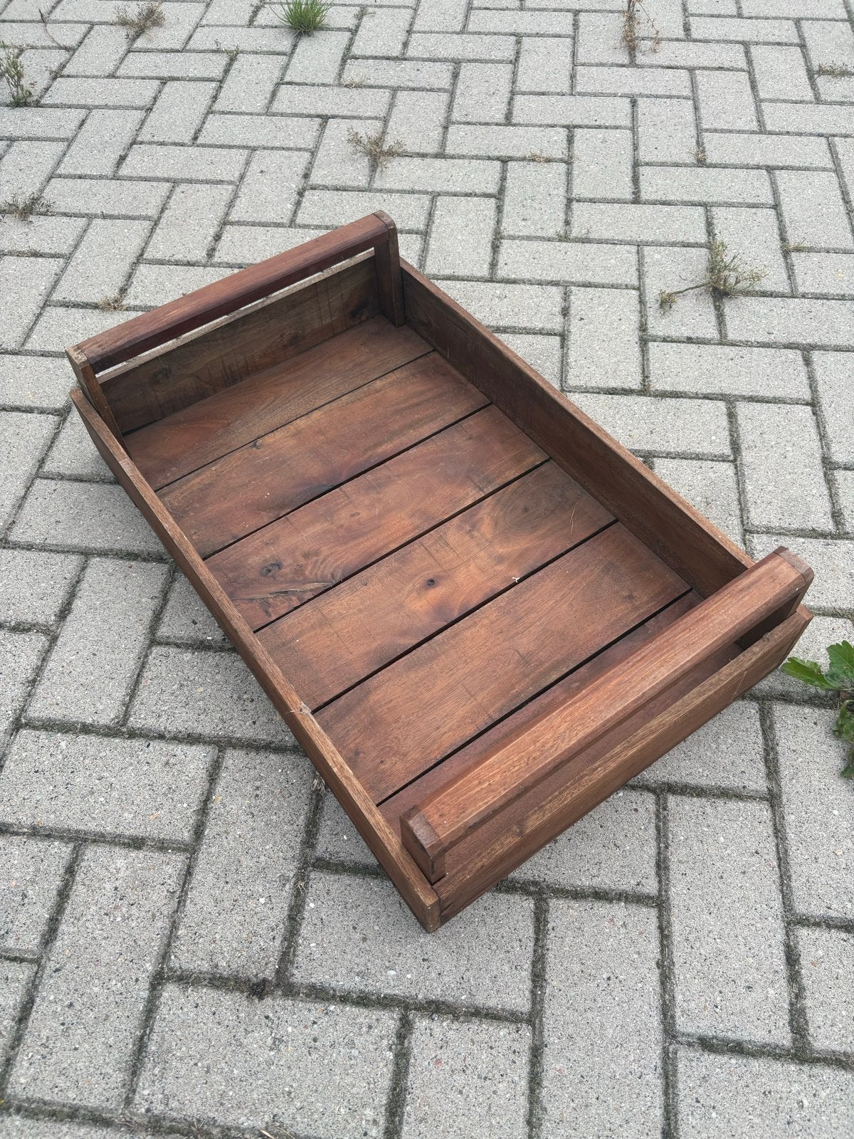 Houten dienblad 70x44 cm hardhout - Made in Indonesia, Gebruikt, Thrifter, Ophalen of Verzenden, The-Thrift-Store@outlook.com