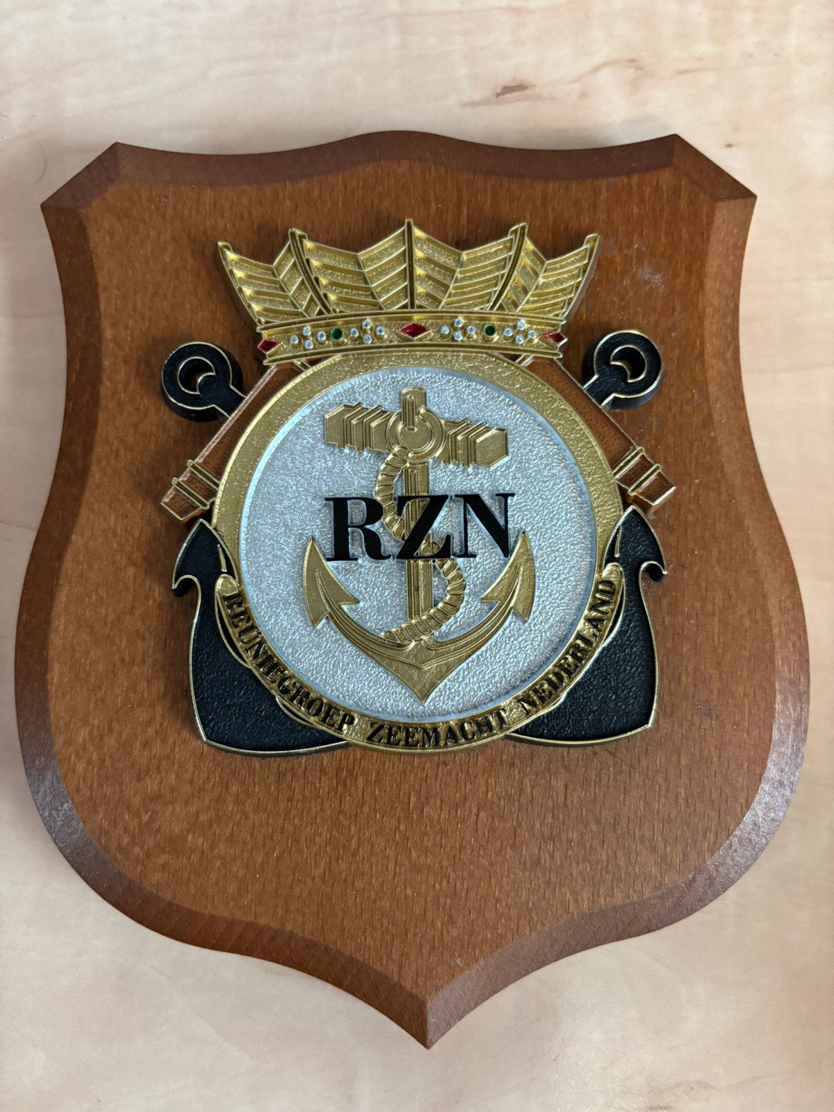 Marine schildje zeemacht Nederland, Verzenden, Marine, Nederland, Embleem of Badge