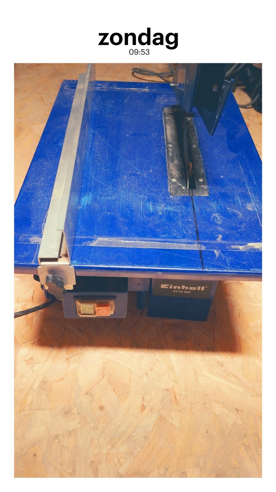 Einhell BT-TS 800 Tafelzaag - Gebruikt, Doe-het-zelf en Verbouw, Ophalen, Gebruikt, Cirkelzaag, 30 tot 70 mm