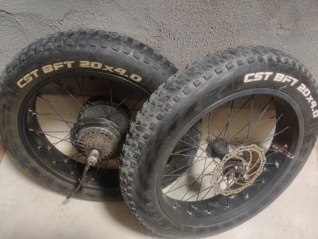 Fatbike alu wielen 20x4.0 inch met motor en remschijven, Ophalen, Gebruikt, Overige typen, Fatbike