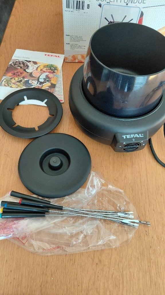 Tefal fondue pan zwart elektrisch zgan, Ophalen of Verzenden, Zo goed als nieuw, Elektrisch, Fondueset