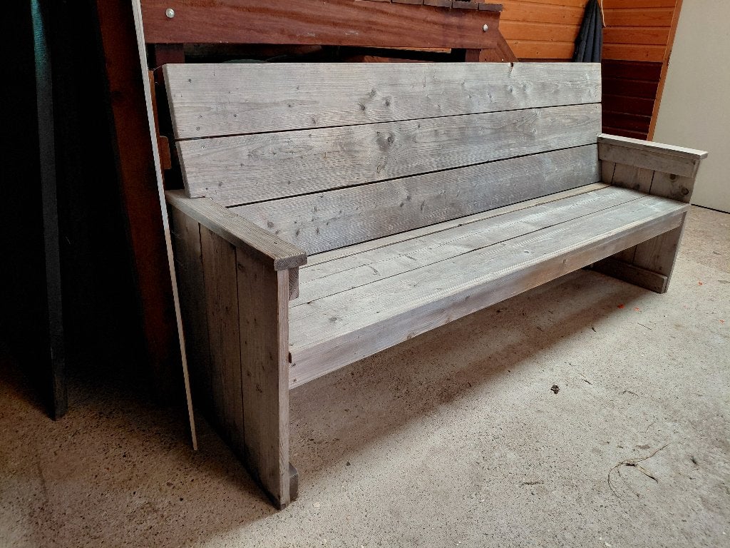 bank, Ophalen, Gebruikt, Minder dan 75 cm, Steigerhout