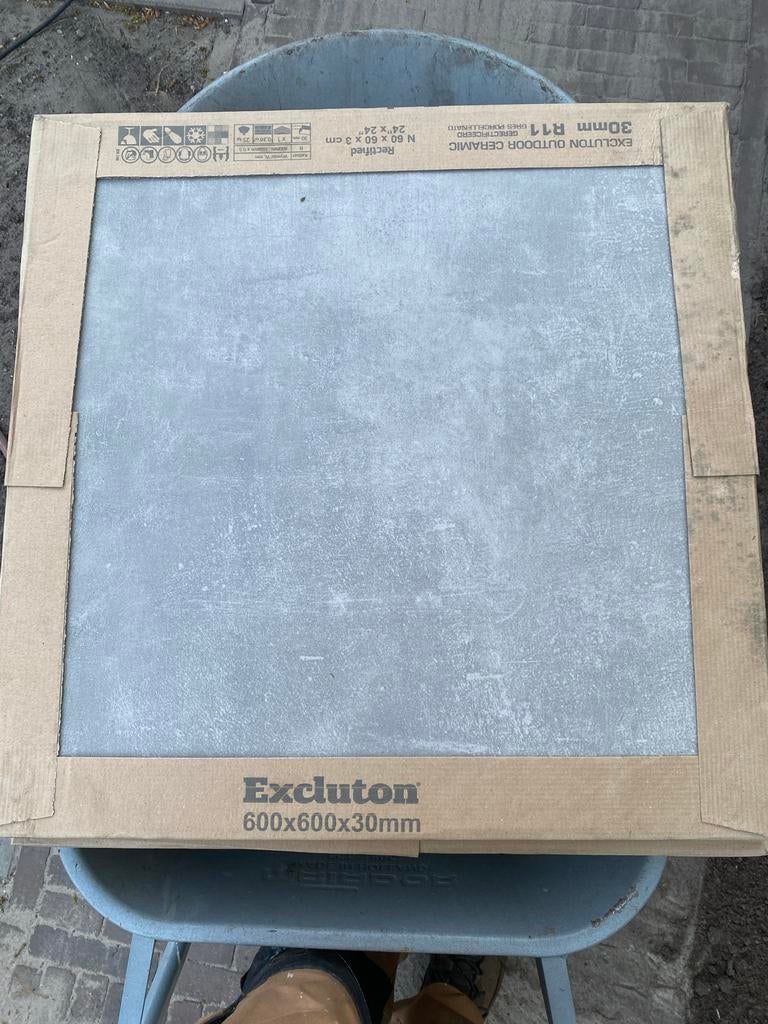 Nieuwe Excluton Knokke keramische buitentegels (3,6 m2), Ophalen, 60 cm of meer, Keramiek, Nieuw