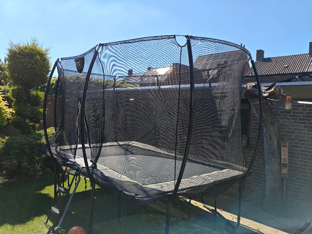 Exit Silhouette trampoline met net - 366 x 244 cm - Zwart, Ophalen, Zo goed als nieuw