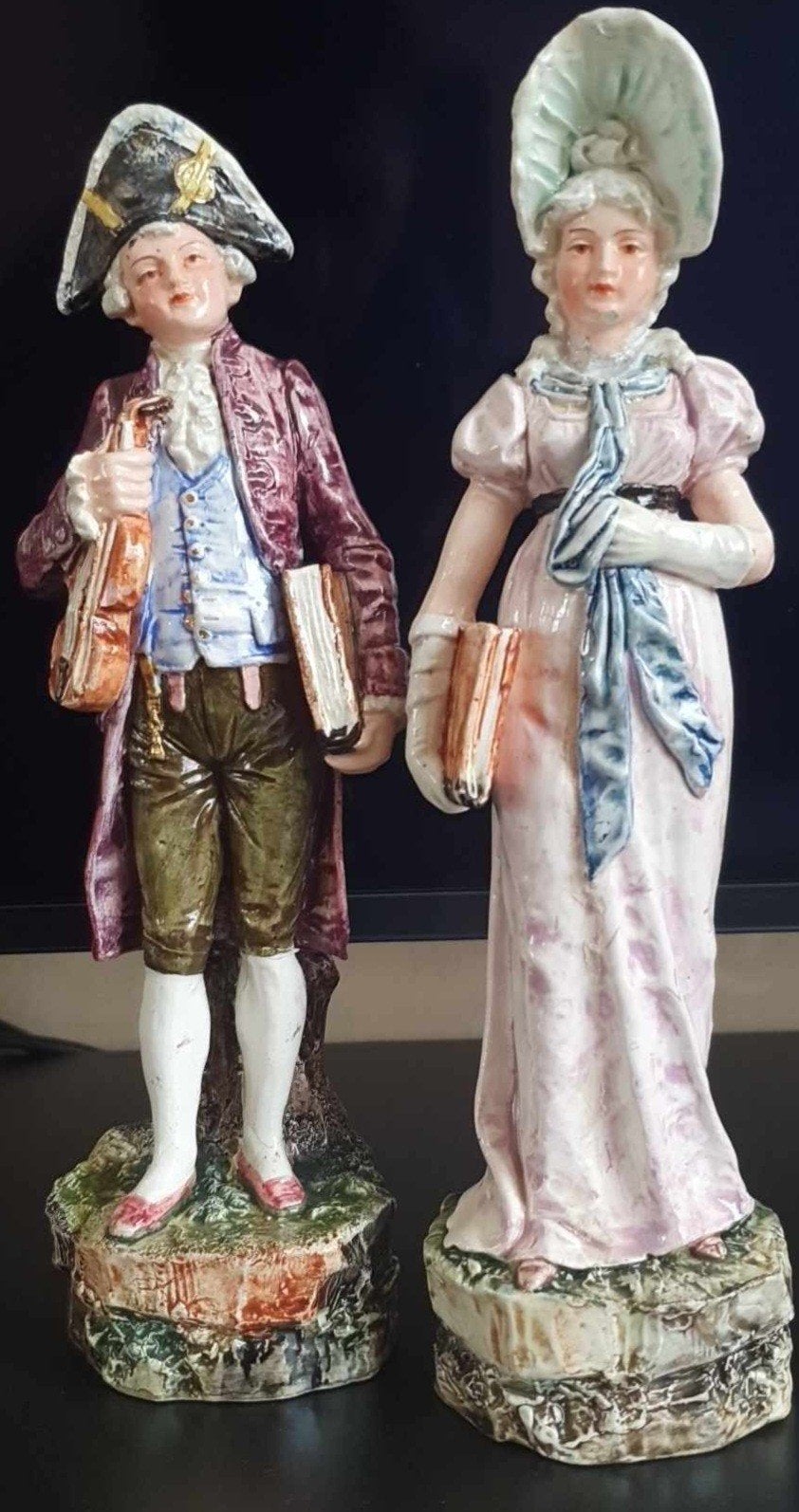 Antieke Zeldzame Duitse Porseleinen beelden., Ophalen of Verzenden