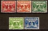 Nederland NVPH Nr 144/8 gestempeld Vliegende Duif 1924-25, Postzegels en Munten, Postzegels | Nederland, Ophalen of Verzenden